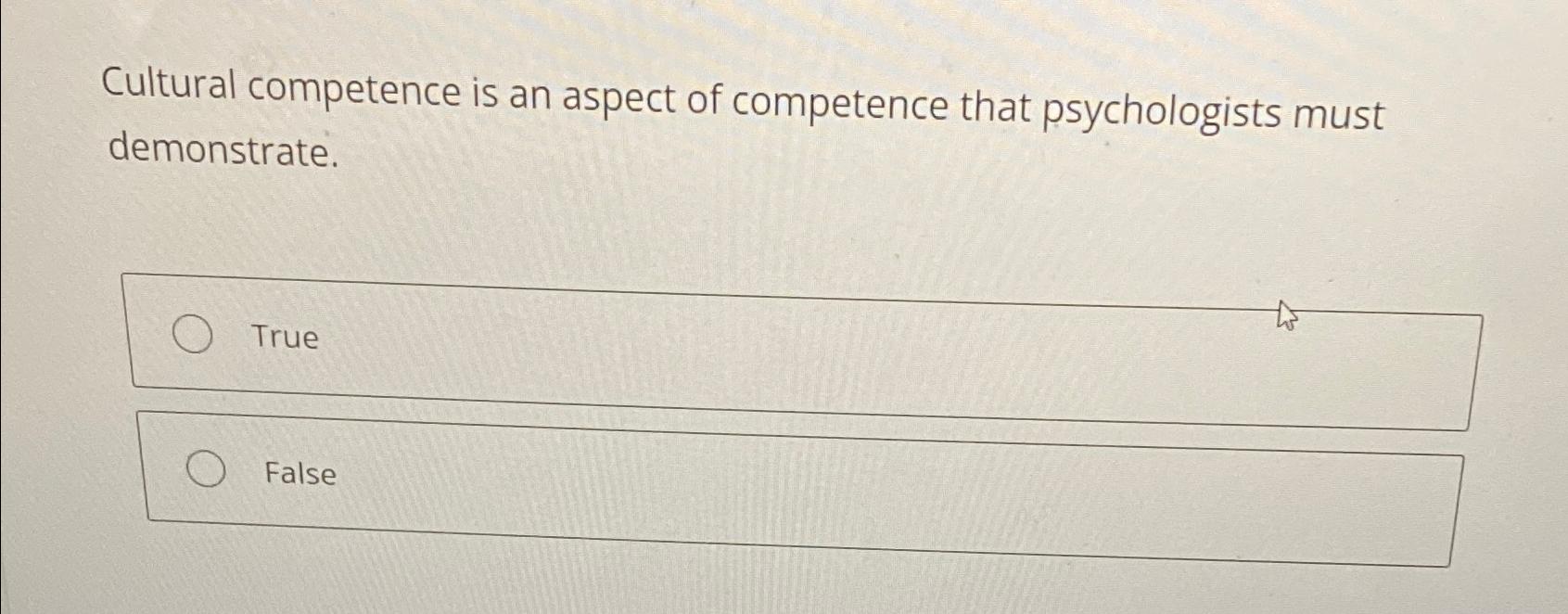 Solved Cultural Competence Is An Aspect Of Competence That | Chegg.com