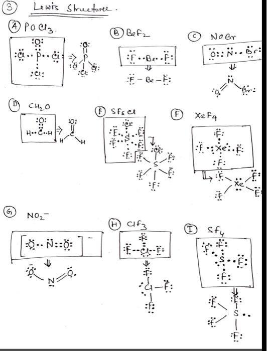 Solved 3 Lewis Structuree Pocz Bef2 01 Chegg Com