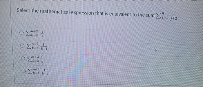 Solved Select the mathematical expression that is equivalent | Chegg.com