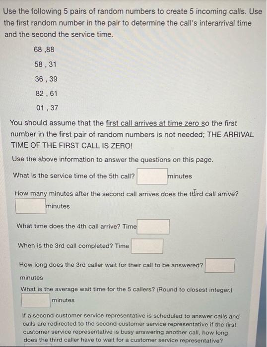 Solved Call Center Example Currently, a call center only has | Chegg.com
