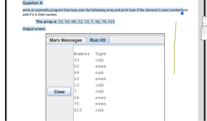 Solved Question 4: write an assembly program that loop over | Chegg.com