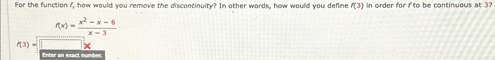 Solved For the function f, ﻿how would you remove the | Chegg.com