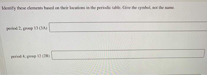 Solved Identify these elements based on their locations in | Chegg.com