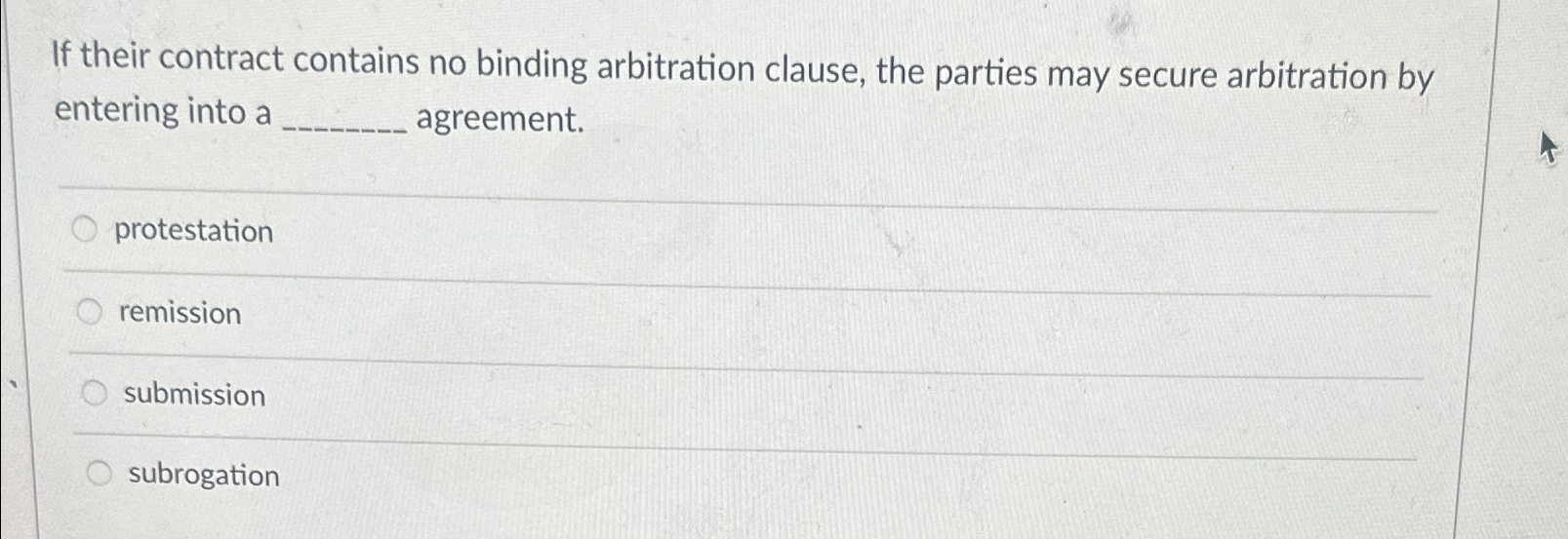 Solved If Their Contract Contains No Binding Arbitration | Chegg.com