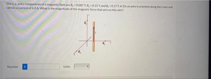 Solved The x, y, and z components of a magnetic field are | Chegg.com