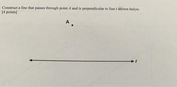 Solved Construct a line that passes through point A and is | Chegg.com