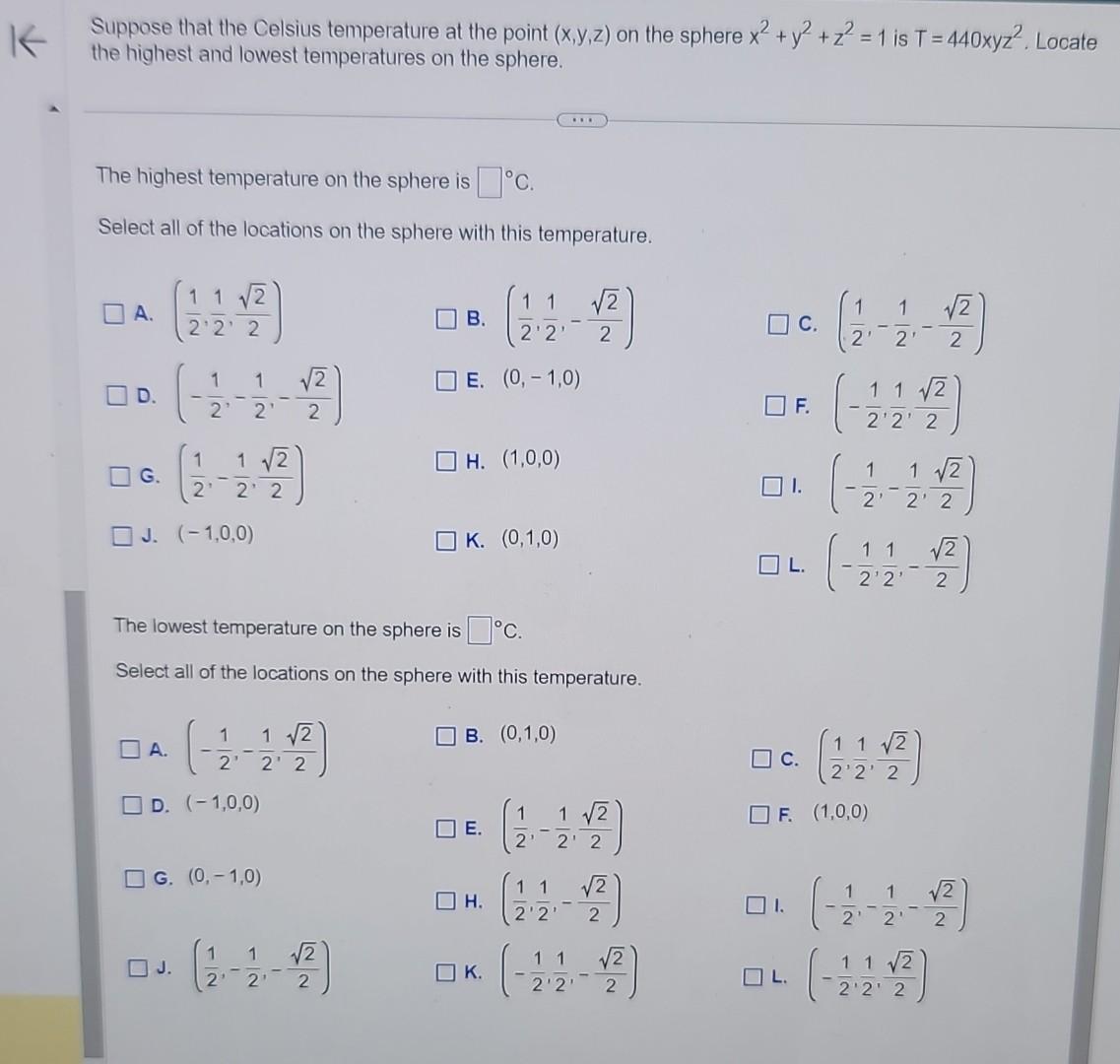 Solved Suppose that the Celsius temperature at the point | Chegg.com