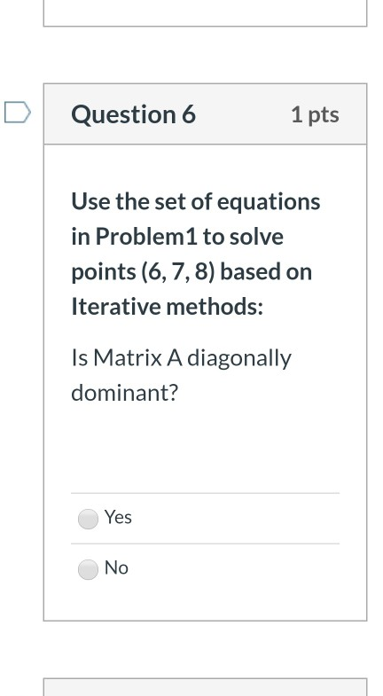 Solved D Question 6 1 pts Use the set of equations in | Chegg.com