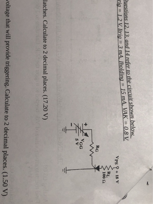 Solved Questions 12, 13, and 14 refer to the circuit shown | Chegg.com