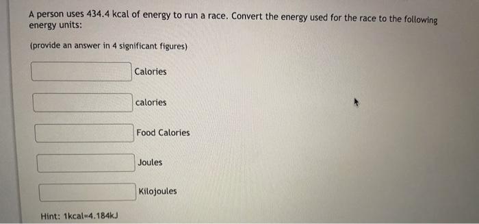 Joule on sale kcal conversion