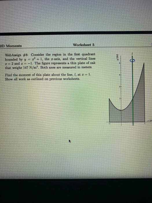 solved 2d moments worksheet 5 y m g webassign 8 consider chegg com