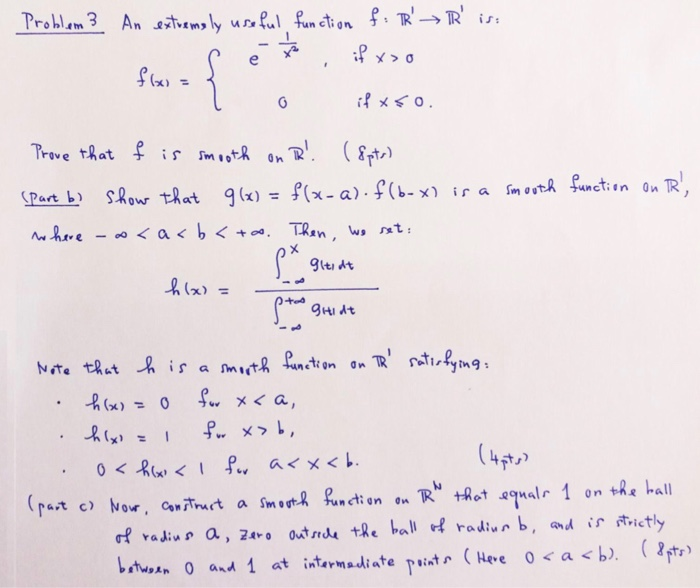 Solved Problem An Extremely Useful Function F Tr R I Chegg Com