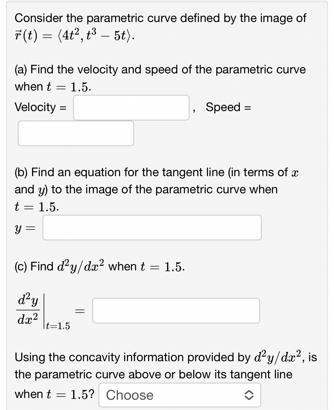 Solved Consider the parametric curve defined by the image of | Chegg.com