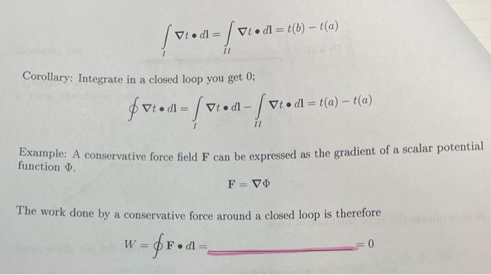 Fundamental Theorem for Gradients | Chegg.com