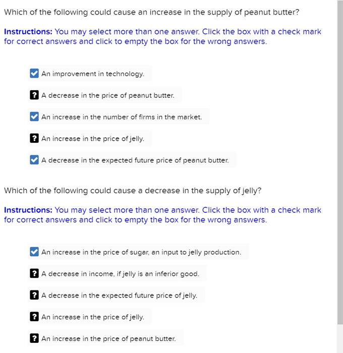 Solved Which of the following could cause an increase in the