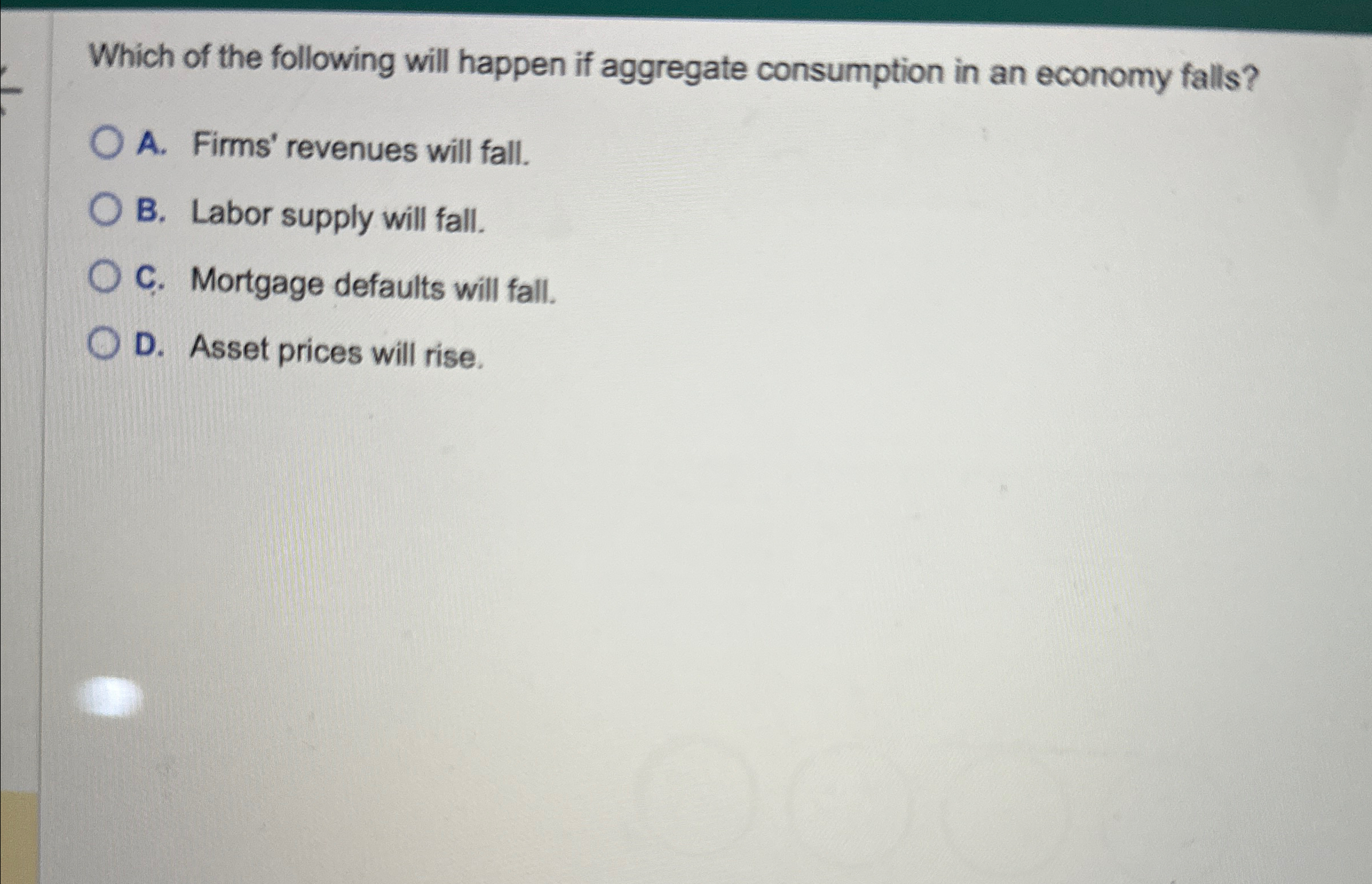 Solved Which of the following will happen if aggregate | Chegg.com