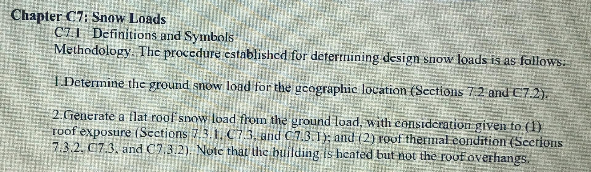 Solved Problem 1 Snow Loads (50pts.) Using the building data | Chegg.com