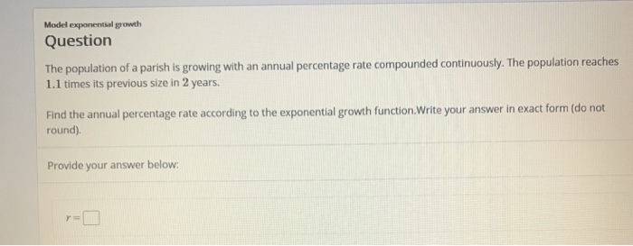 Solved Model Exponential Growth Question The Population Of A Chegg Solved Model Exponential Growth Question The Population Of A Chegg