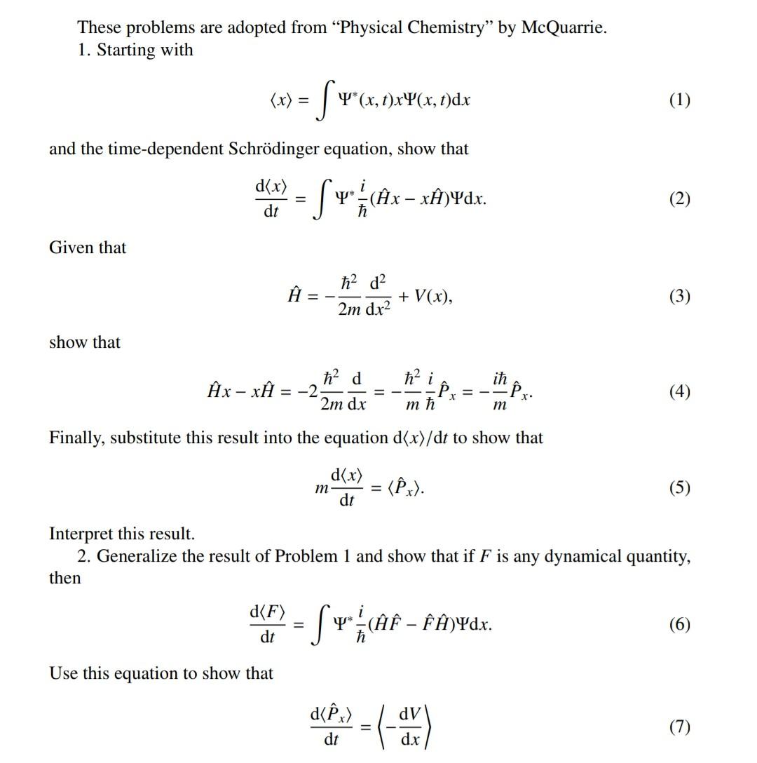 Solved These problems are adopted from 