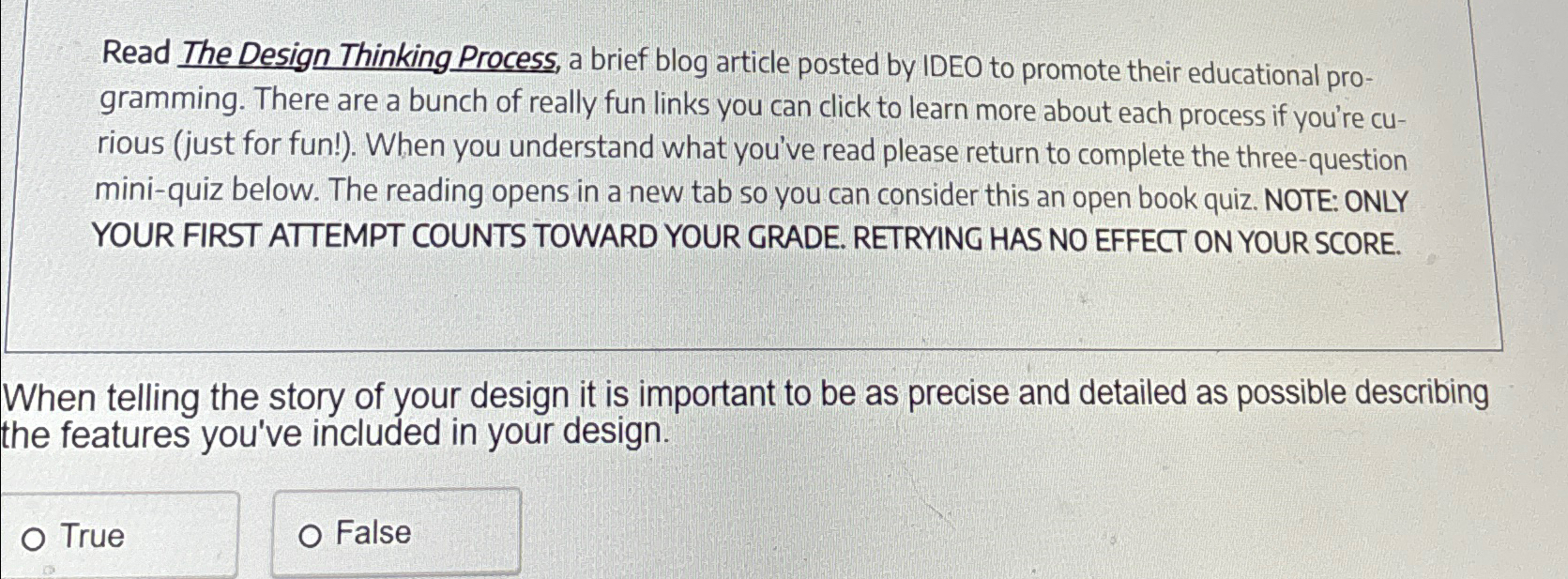 Solved Read The Design Thinking Process, a brief blog | Chegg.com