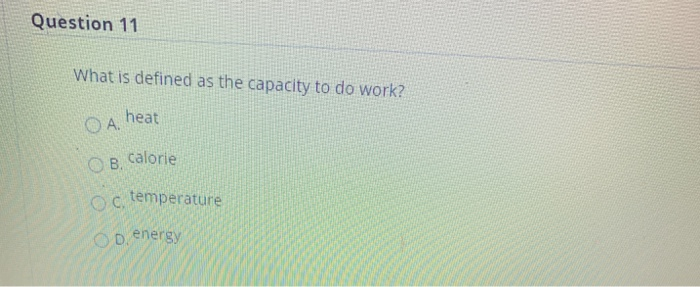 Energy Capacity Answer Solved Question | Chegg.com