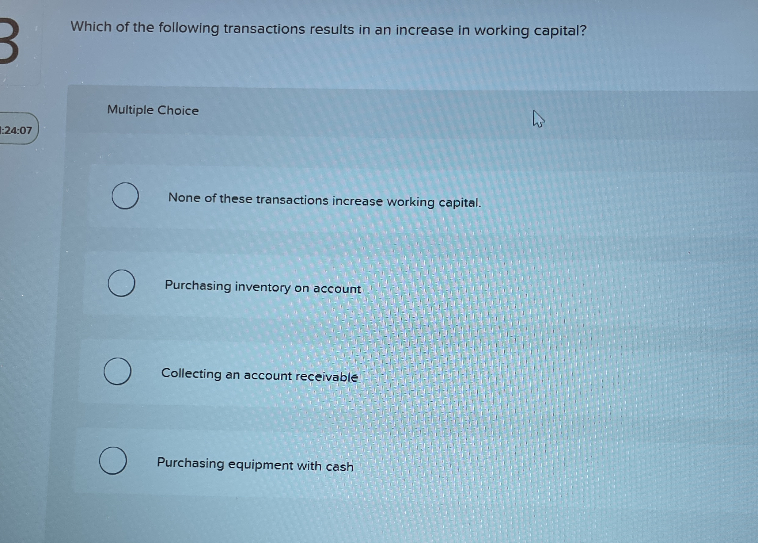 Solved Which of the following transactions results in an | Chegg.com