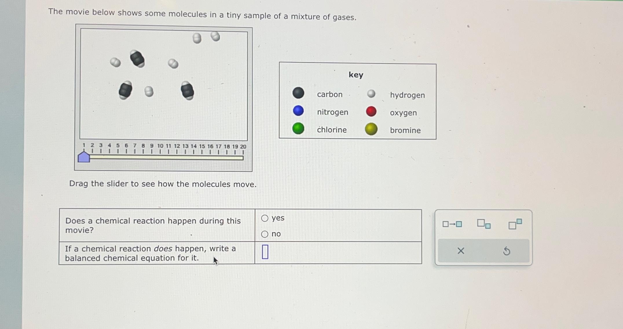 Solved The movie below shows some molecules in a tiny sample | Chegg.com