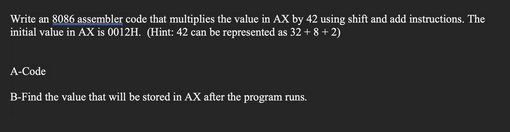 Solved Help About Assembler Code. | Chegg.com image.