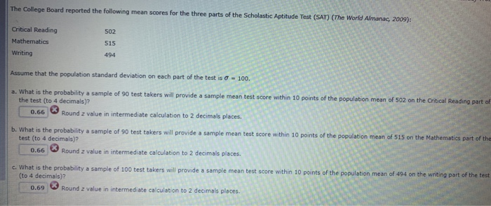 Assume that the mathematics score X on the Scholastic Aptitu