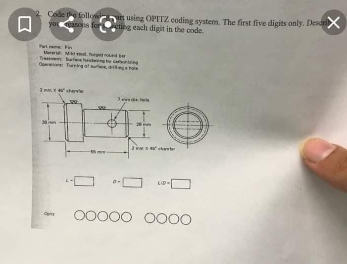 Solved 2. Code the following using OPITZ coding system. The | Chegg.com