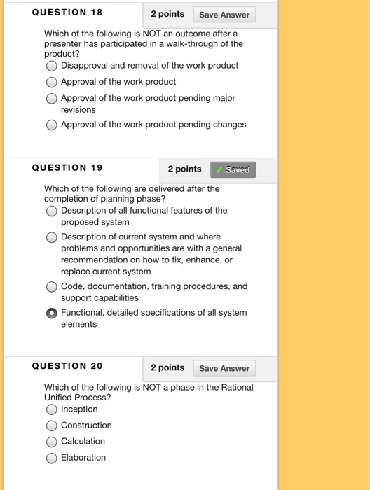 Solved QUESTION 18 2 points Save Answer Which of the | Chegg.com