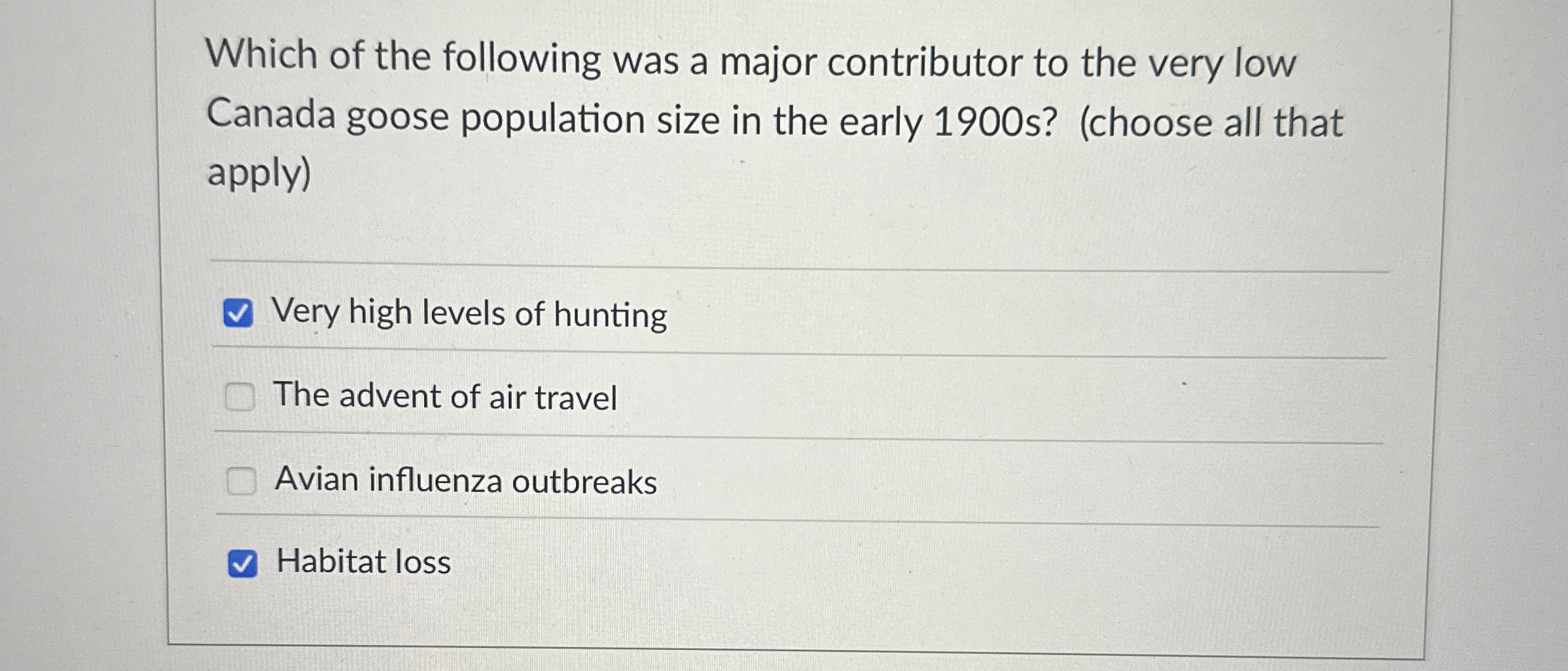 Solved Which of the following was a major contributor to the