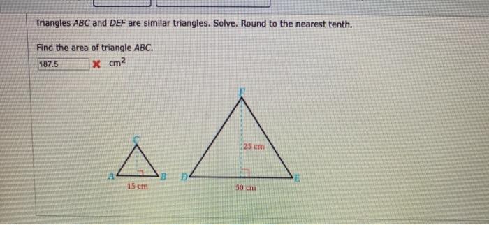 Solved Triangles Abc And Def Are Similar Triangles Solve 6634