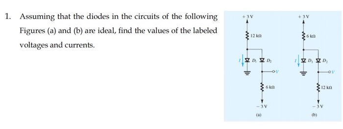 Solved 1. Assuming That The Diodes In The Circuits Of The | Chegg.com