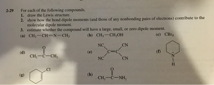Solved 2-29 For each of the following compounds, 1. draw the | Chegg.com