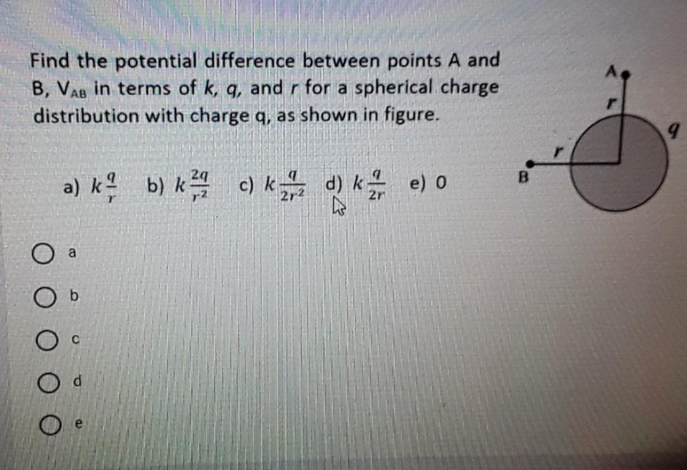 Solved Find the potential difference between points A and B, | Chegg.com