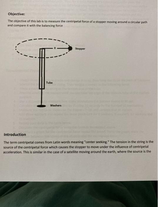 Solved Objective: The objective of this lab is to measure | Chegg.com