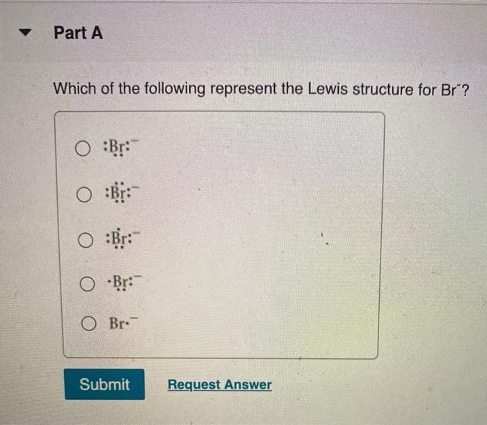 Solved Part A Which of the following represent the Lewis | Chegg.com