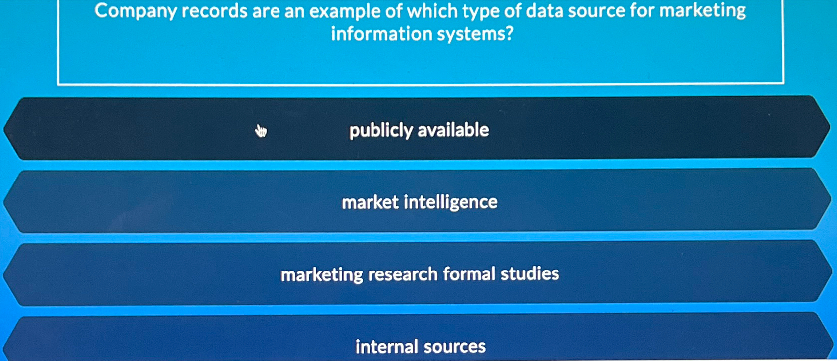 Solved Company records are an example of which type of data | Chegg.com