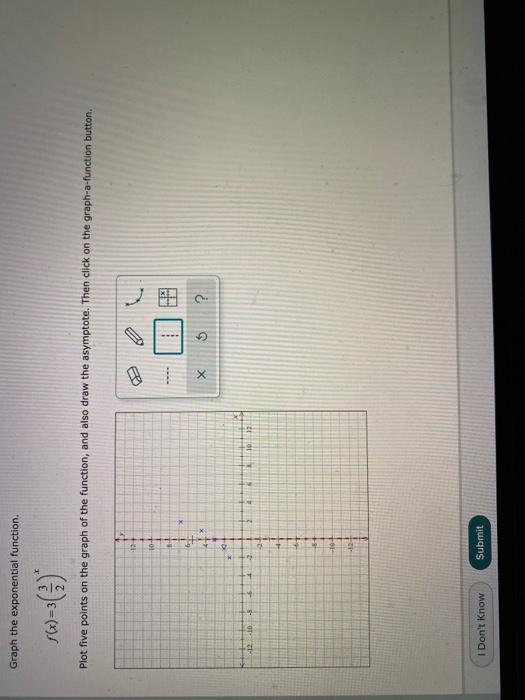 Solved Graph the exponential function. $(x) Plot five points | Chegg.com