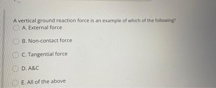 Solved A vertical ground reaction force is an example of | Chegg.com