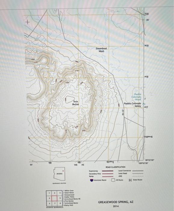 Solved 1. What is the contour interval of the map? feet 2. | Chegg.com