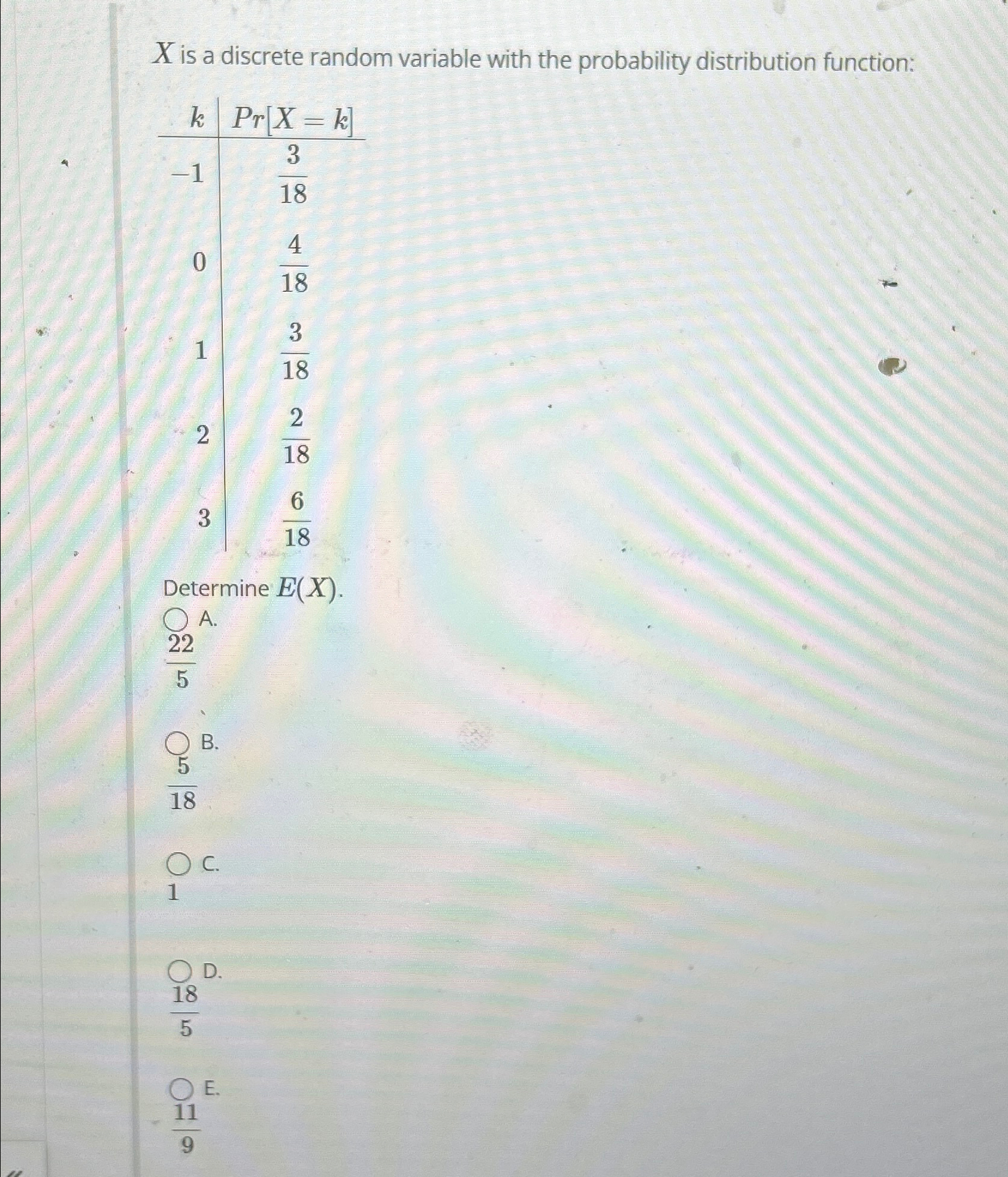 Solved x ﻿is a discrete random variable with the probability | Chegg.com