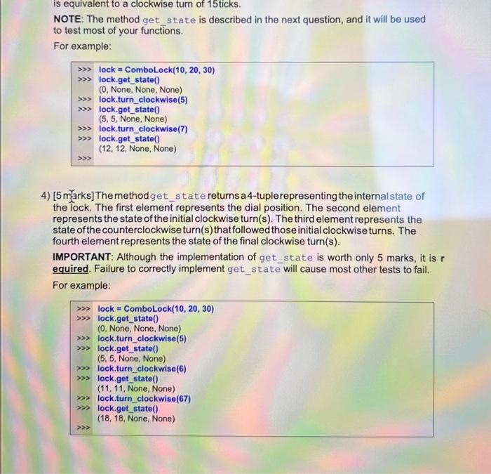 Solved Design and implement a class Combo Lock that works | Chegg.com