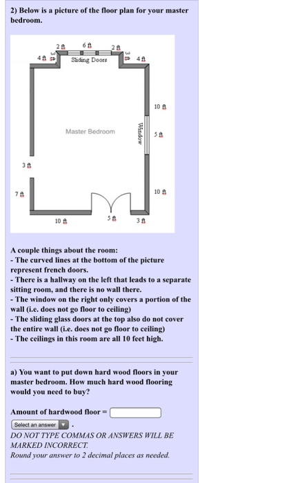 Solved 2 Below Is A Picture Of The Floor Plan For Your M Chegg Com