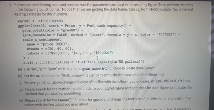 3. Please run the following code and observe how the | Chegg.com