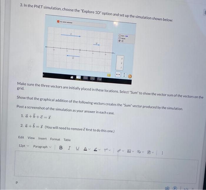 Solved In The PhET Simulation, Choose The "Explore 1D" | Chegg.com