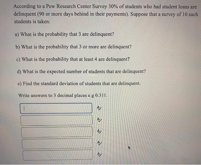 Solved According To A Pew Research Center Survey \30 Of | Chegg.com