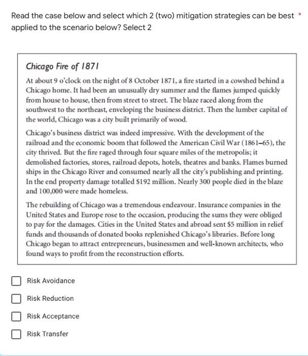 Solved Read the case below and select which 2 (two) | Chegg.com