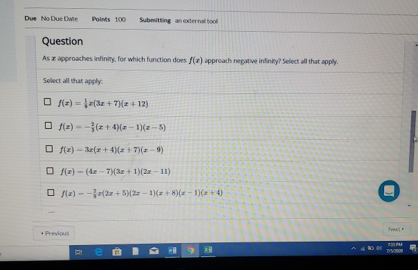 Solved Due No Due Date Points 100 Submitting an external | Chegg.com